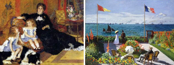 Imagen | Renoir, Mme Charpentier, 1878 / Monet, Terrasse à Sainte-Adresse, 1867