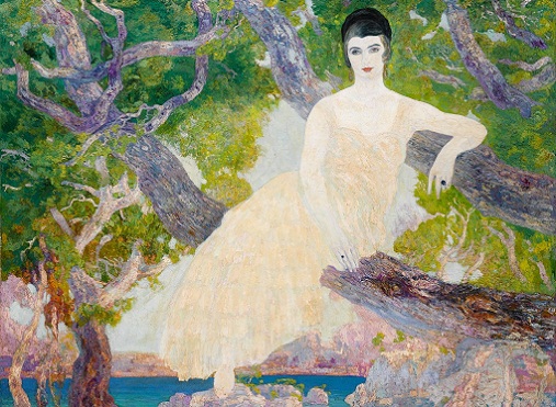 Hermen Anglada-Camarasa  Adelina del Carril de Güiraldes, c. 1920-1922 Óleo sobre tela 182 x 201,5 cm 200,5 x 221 x 10 cm (con marco) © Anglada Camarasa, VEGAP, Barcelona, 2013