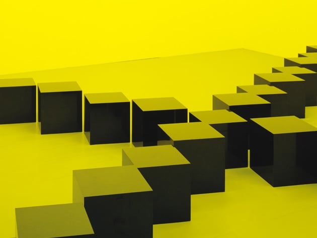 Black Stones Under Yellow Light - Bruce Nauman