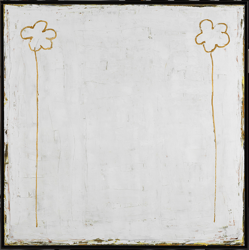 Flores sobre blanco